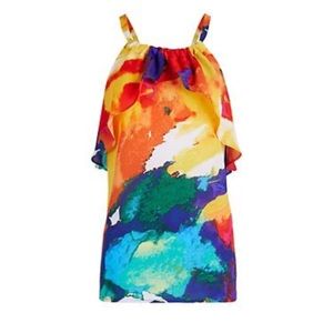 🦋 Flounced Watercolor Halter Top 🦋